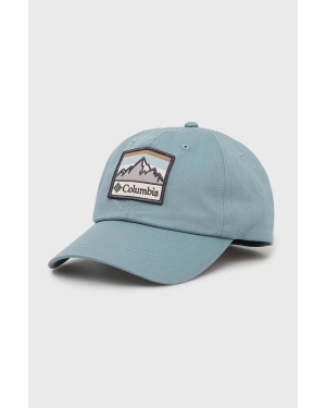 Columbia czapka z daszkiem kolor niebieski z aplikacją