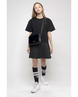 Dkny sukienka dziecięca kolor czarny mini prosta