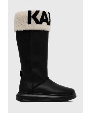 Karl Lagerfeld śniegowce skórzane KAPRI KOSI KL44580 kolor czarny