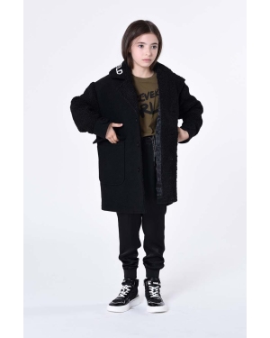 Karl Lagerfeld płaszcz dziecięcy kolor czarny