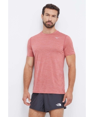 Mizuno t-shirt do biegania Impulse kolor czerwony melanżowy