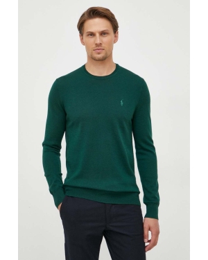 Polo Ralph Lauren sweter wełniany męski kolor zielony