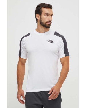 The North Face t-shirt sportowy kolor biały gładki