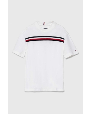 Tommy Hilfiger t-shirt dziecięcy kolor biały wzorzysty