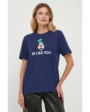 United Colors of Benetton t-shirt bawełniany x Disney kolor granatowy z nadrukiem