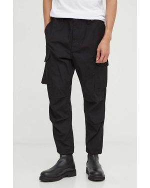 G-Star Raw spodnie bawełniane kolor czarny w fasonie cargo