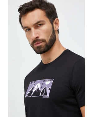 Mammut t-shirt sportowy Core kolor czarny z nadrukiem