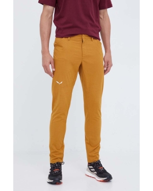 Salewa spodnie outdoorowe Lavaredo kolor żółty