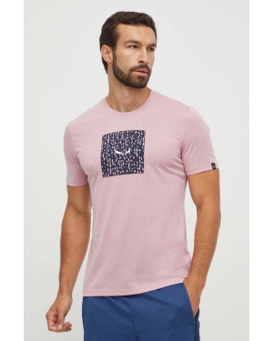 Salewa t-shirt sportowy Pure Box kolor różowy z nadrukiem