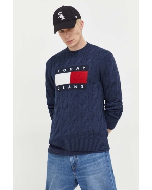 Tommy Jeans sweter męski kolor granatowy