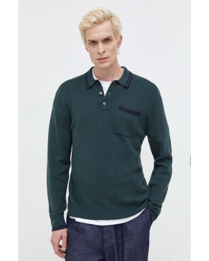 Abercrombie & Fitch sweter męski kolor zielony lekki