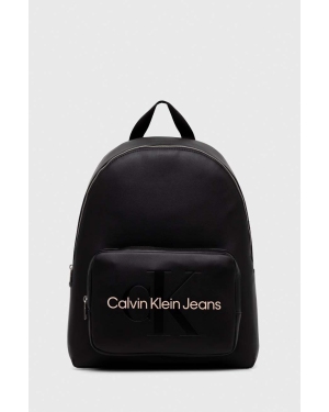 Calvin Klein Jeans plecak damski kolor czarny duży z nadrukiem