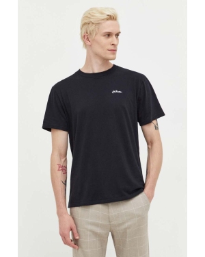 Hollister Co. t-shirt bawełniany kolor czarny gładki