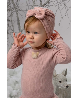 Jamiks czapka dziecięca TIFA kolor różowy