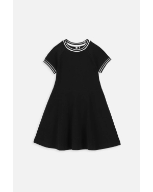 Coccodrillo sukienka bawełniana dziecięca kolor czarny mini rozkloszowana