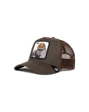 Goorin Bros czapka z daszkiem kolor brązowy z aplikacją