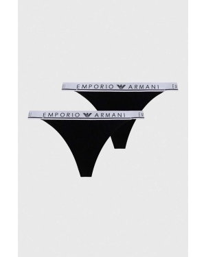 Emporio Armani Underwear stringi 2-pack kolor czarny