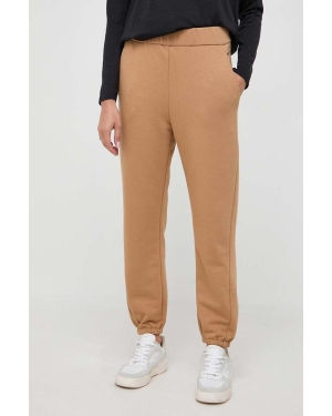 Max Mara Leisure spodnie dresowe kolor brązowy gładkie