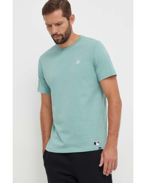 47 brand t-shirt bawełniany MLB Oakland Athletics męski kolor zielony gładki