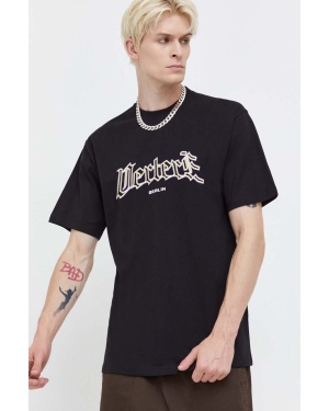 Vertere Berlin t-shirt bawełniany kolor czarny wzorzysty