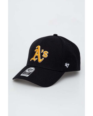 47brand Czapka z daszkiem MLB Oakland Athletics kolor czarny z aplikacją
