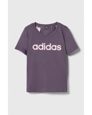 adidas t-shirt bawełniany dziecięcy kolor szary