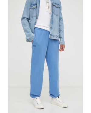 American Vintage spodnie dresowe kolor niebieski gładkie