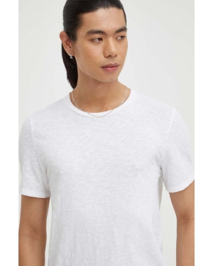 American Vintage t-shirt bawełniany kolor biały melanżowy