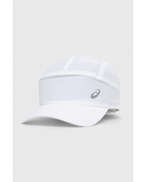 Asics czapka z daszkiem kolor biały gładka