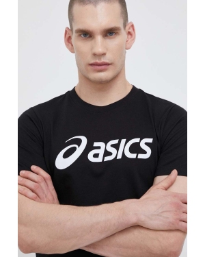 Asics t-shirt męski kolor czarny z nadrukiem