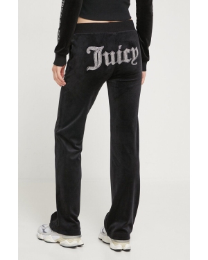 Juicy Couture spodnie dresowe kolor czarny z aplikacją