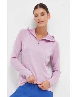 Montane bluza sportowa Protium Lite kolor różowy z kapturem gładka
