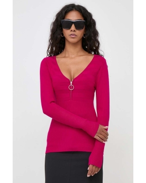 Morgan sweter damski kolor różowy lekki