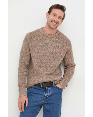 Pepe Jeans sweter bawełniany Sherwood kolor brązowy