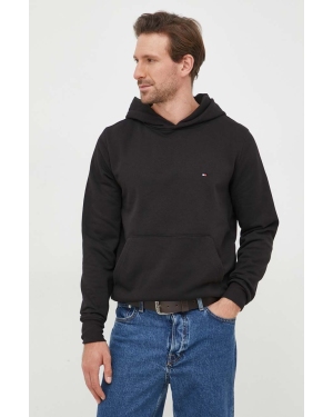 Tommy Hilfiger bluza męska kolor czarny z kapturem gładka