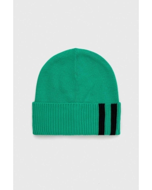 United Colors of Benetton czapka dziecięca kolor zielony z cienkiej dzianiny