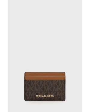MICHAEL Michael Kors etui na karty damski kolor brązowy