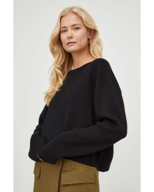 Drykorn sweter wełniany damski kolor czarny lekki