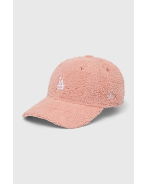 New Era czapka z daszkiem kolor różowy z aplikacją LOS ANGELES DODGERS