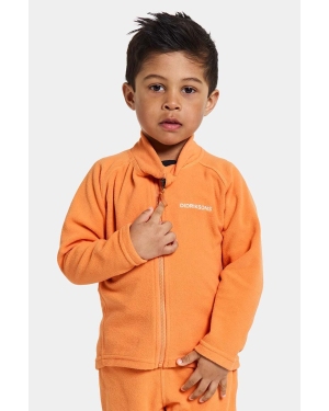 Didriksons bluza dziecięca MONTE KIDS FULLZIP kolor pomarańczowy gładka
