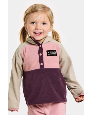 Didriksons bluza dziecięca MONTE KIDS HALF BUTT kolor fioletowy gładka