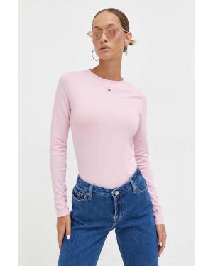 Tommy Jeans body damskie kolor różowy