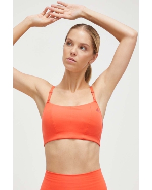 adidas Performance biustonosz do jogi kolor pomarańczowy gładki
