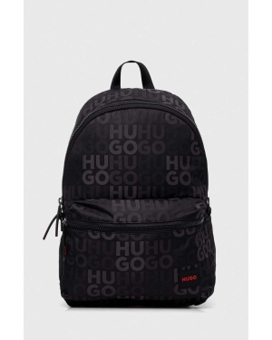 HUGO plecak męski kolor czarny duży wzorzysty 50504107