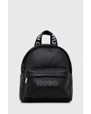 HUGO plecak damski kolor czarny mały gładki