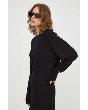 BA&SH sweter wełniany damski kolor czarny lekki