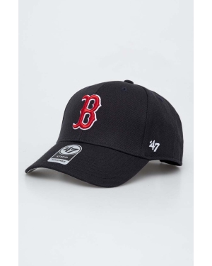 47brand czapka z daszkiem z domieszką wełny MLB Boston Red Sox kolor granatowy z aplikacją