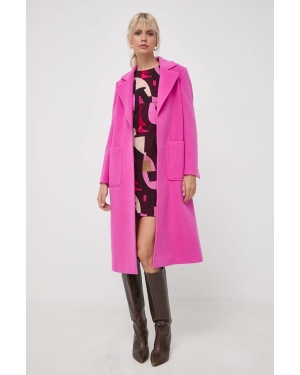 MAX&Co. płaszcz wełniany kolor różowy przejściowy niezapinany
