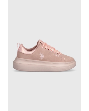 U.S. Polo Assn. sneakersy dziecięce kolor różowy