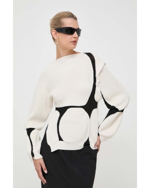 Liviana Conti sweter wełniany damski kolor beżowy